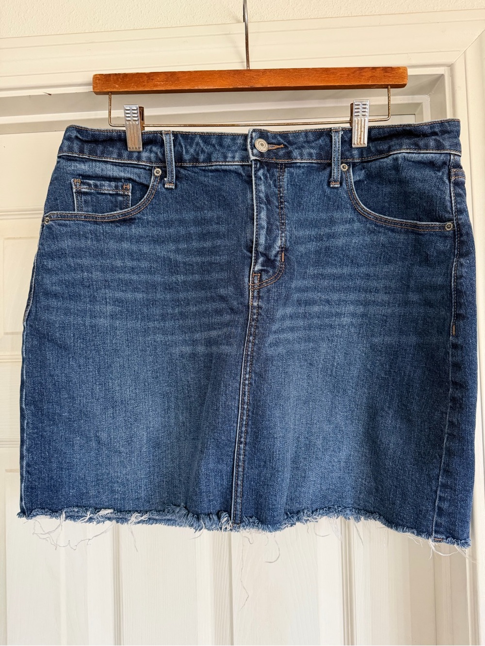 Classic Blue Denim Mini Skirt - Women's
